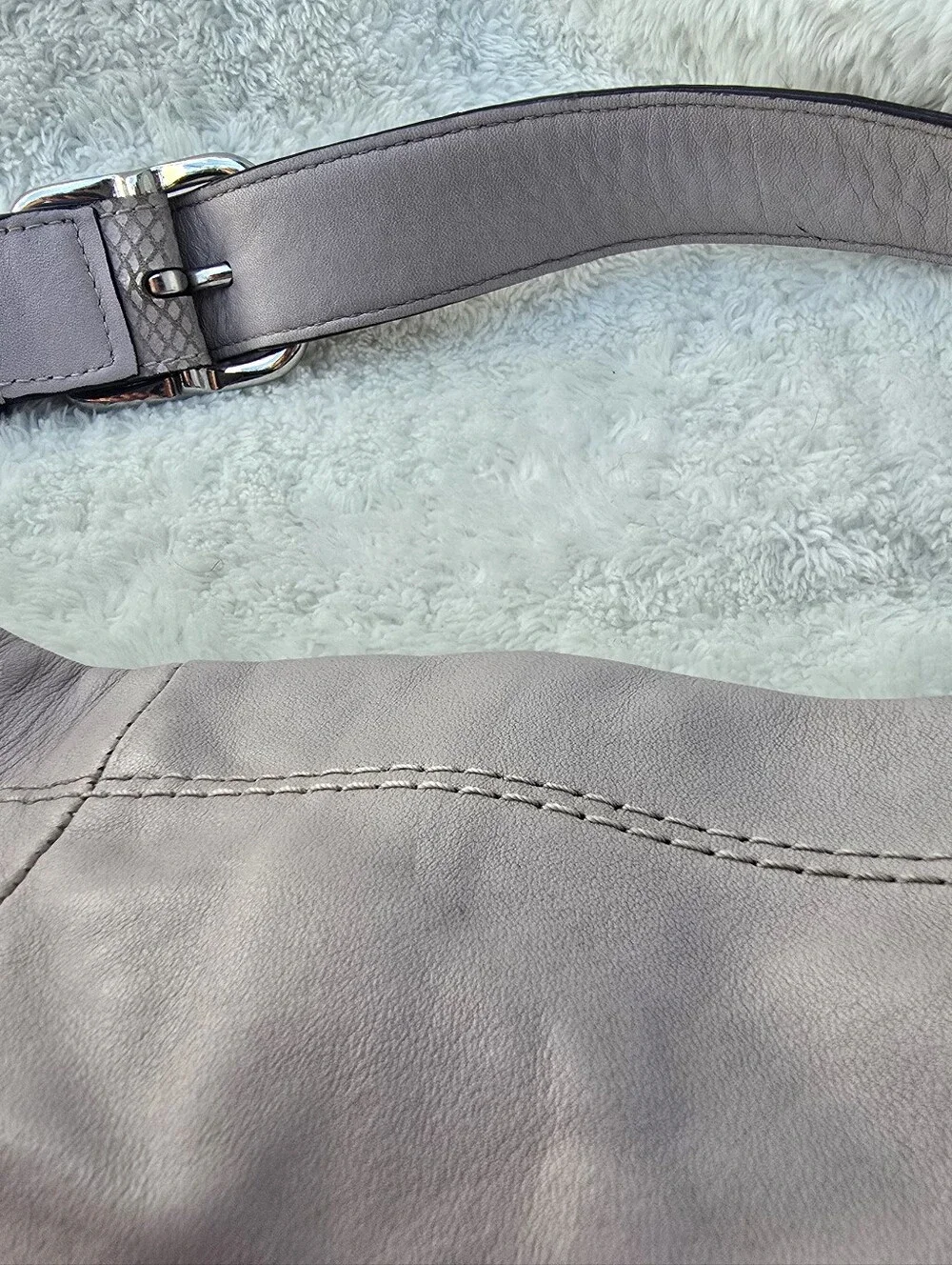 Title:🚨 RARE Pastel Lilac Coach Penelope Trimmed Hobo Bag w/ Snake Accent 🚨